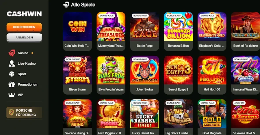 cashwin casino spiele